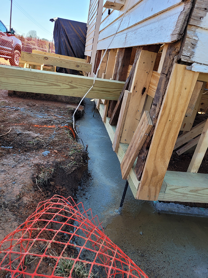 Wet concrete concrete foundation repair